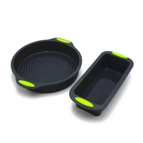 Silicone Mold 2 PC Food Grade Silicone Baking Pan Loaf Bread Pan and Round Cake Pan Non-Stick Pan Microwave Oven Dishwasher Safe Silicone Mold 2 PC Food Grade Silicone Baking Pan Loaf Bread Pan and Round Cake Pan Non-Stick Pan Microwave Oven Dishwasher Safe