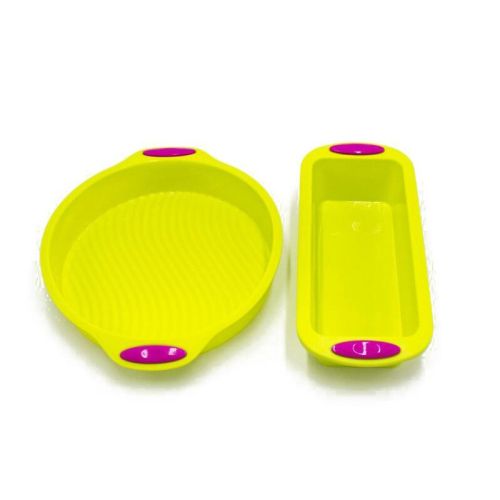 Silicone Mold 2 PC Food Grade Silicone Baking Pan Loaf Bread Pan and Round Cake Pan Non-Stick Pan Microwave Oven Dishwasher Safe Silicone Mold 2 PC Food Grade Silicone Baking Pan Loaf Bread Pan and Round Cake Pan Non-Stick Pan Microwave Oven Dishwasher Safe